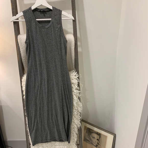 Grey Bodycon Midi Dress